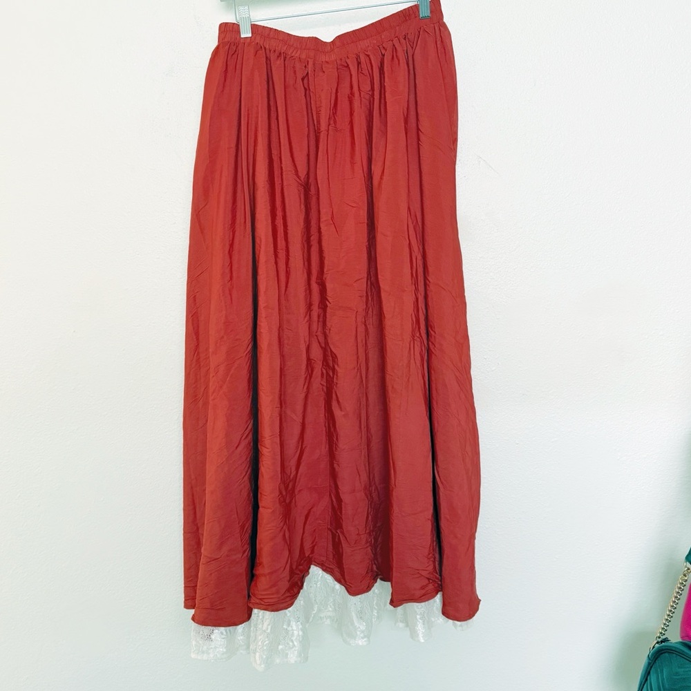 Scarlet Darkness Victorian Renaissance Two Way Midi Double Layer Skirt - Picture 4 of 11